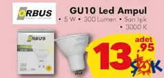 ORBUS GU10 LED AMPUL 5W ORBUS GU10 LED AMPUL 5W